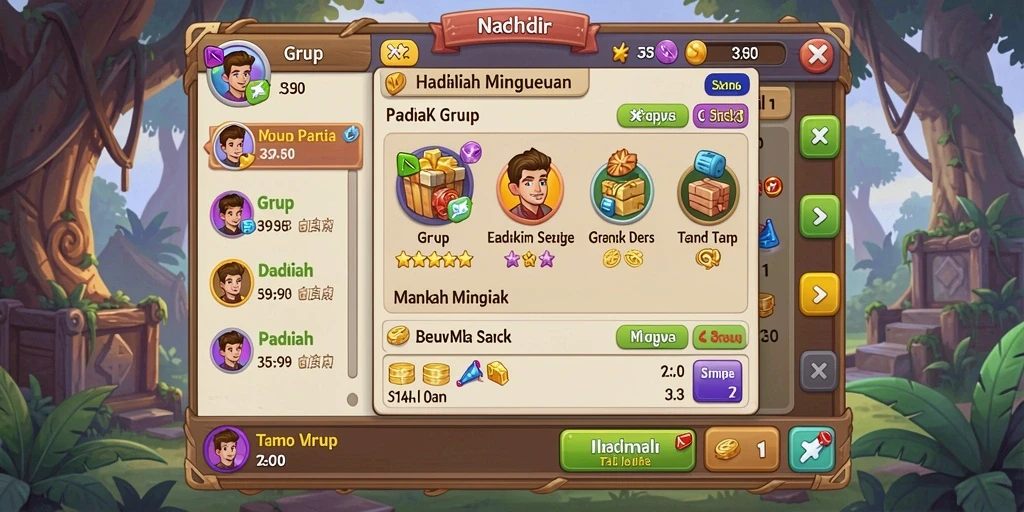 Tampilan menu awal yang menarik dan informatif.